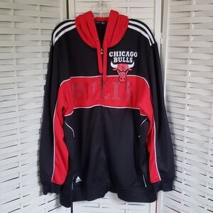 Adidas 2013 Chicago Bulls red and black embroidery mens hoodie 2XL